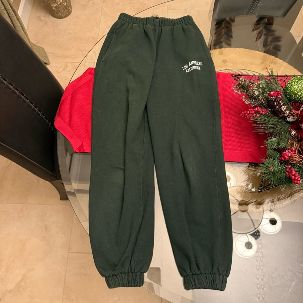 Brandy Melville Green Sweatpants